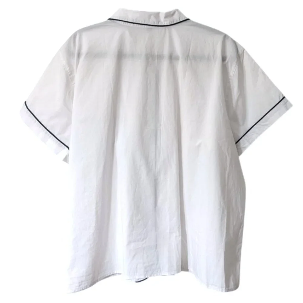 J. Crew End-on-end Cotton Long-sleeve‎ Pajama Set 3X